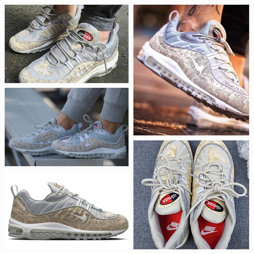 Nike Air Max 98 x Supreme Snakeskin 2016 Size 8.5